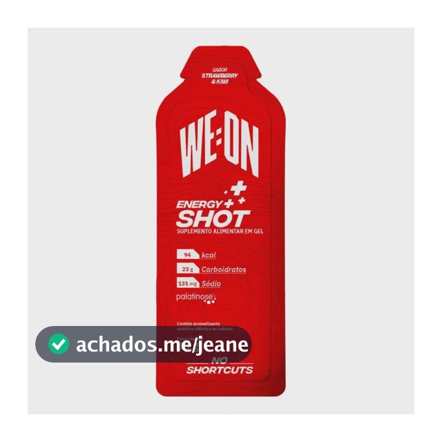 Gel Carbo Carboidrato Energy Shot We:On Morango Kiwi Caixa 10 Sachês Corrida Bike