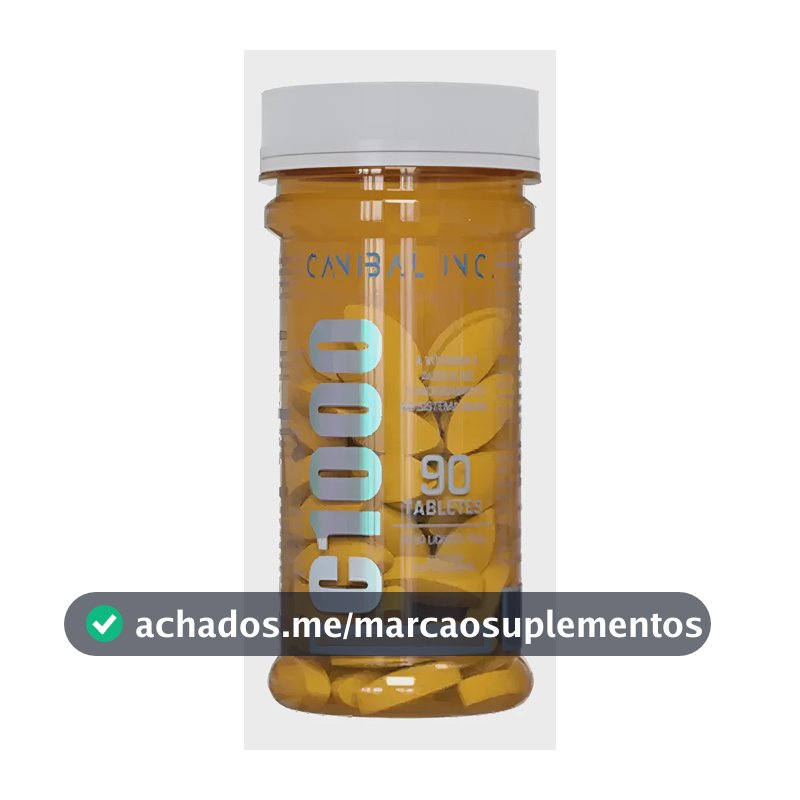 C 1000 Ácido Ascórbico Vitamina C 90 1g Tabs Canibal 90g C 1000