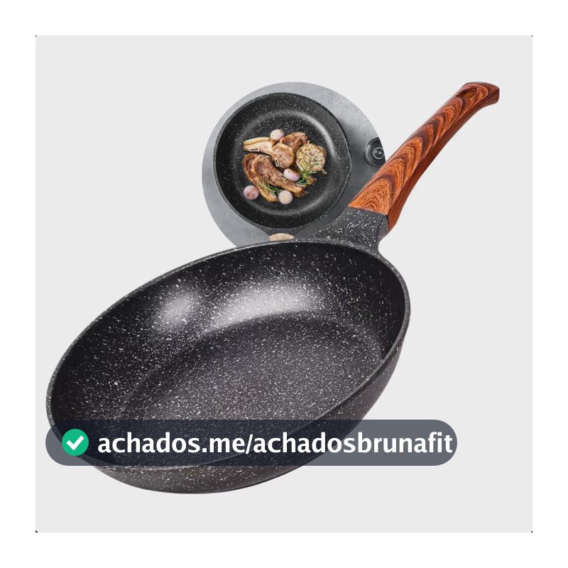 Frigideira Cerâmica Antiaderente Grande 24cm Para Fogão A Gás Indução Cooktop Panela Frita Sem Óleo Não Gruda Profissional Moderna Mix