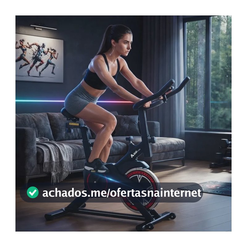 Aluí Bicicleta Spinning Ergométrica Sport Fitness Bal6 Exercícios Cardio Preto/vermelho Roda De Inércia De 6kg