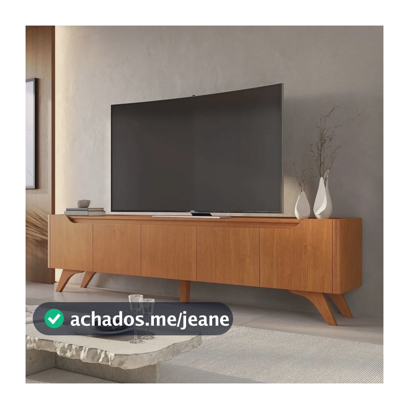 Rack Para Tv Até 75 Polegadas 100% Mdf 4 Portas 220cm Ce