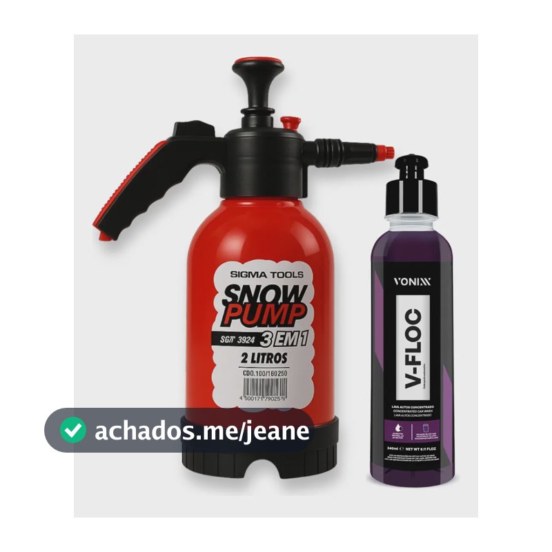 Snow Foam 2 Litros Shampoo Vonixx Kit Limpeza Automotica Profissional V-floc 500 Ml