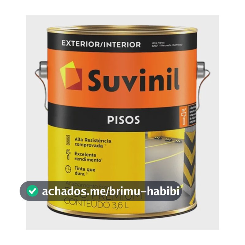 Tinta Piso Concreto Puro 3,6l Suvinil Concreto Puro F