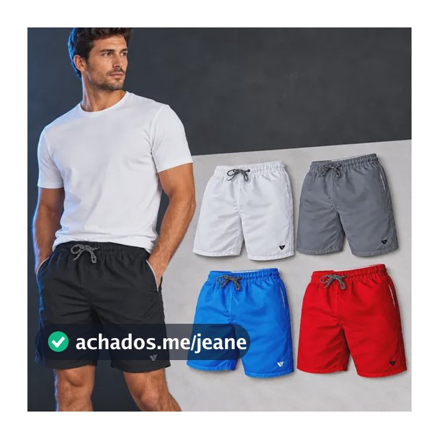 Kit 5 Shorts Praia Masculino Bermudas Verão Academia Treino