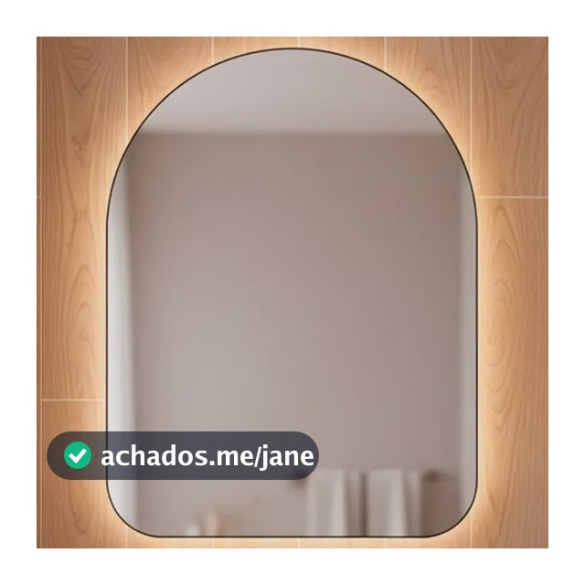 Espelho Orgânico Capela Led 44x64 Para Sala Quarto Banheiro Moldura Capela Led Frio