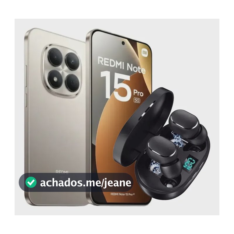 Xiaomi Redmi Note 15 Pro 5g 512gb + 12gb Ram + Brinde Titânio
