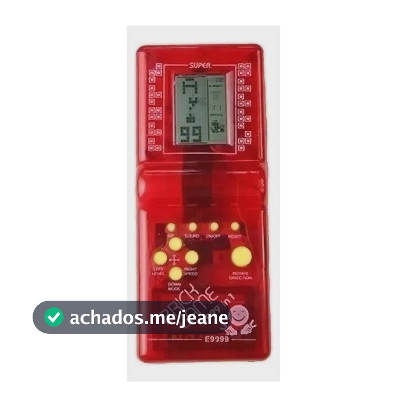 Console Portátil Brick Game 9999 Jogos Vermelho AA Tetris Frogger Snake