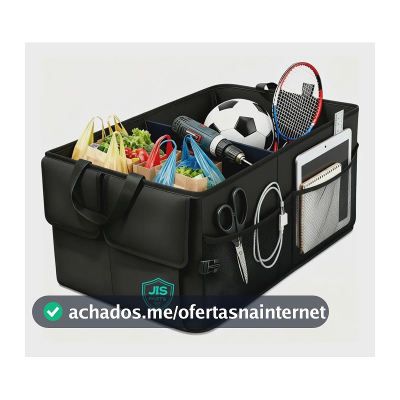 Caixa Organizadora Porta Malas De Carro Dobrável Impermeável Preto