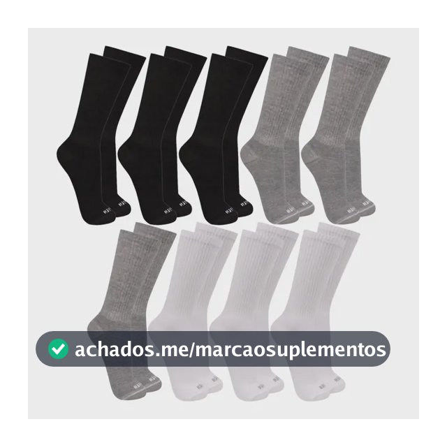 Kit 9 Pares De Meias Cano Longo Lisa Trifil Sport Original