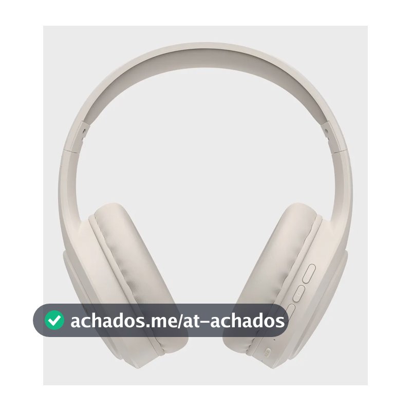Fone De Ouvido Headphone Dapon H02d Bluetooth 5.1 Over-ear 22 Horas De Bateria Bege
