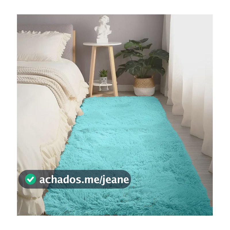 Tapete Passadeira 2,00x0,50 Peludo Felpudo Macio Corredor Quarto Beira De Cama Thiffany Casa Laura Enxovais