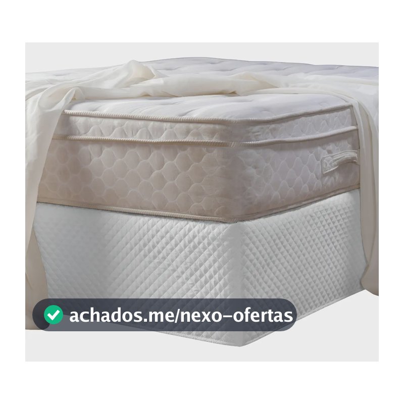 Saia Box Casal Padrão Matelassê Ultrassônico Com Elástico Cor Branco