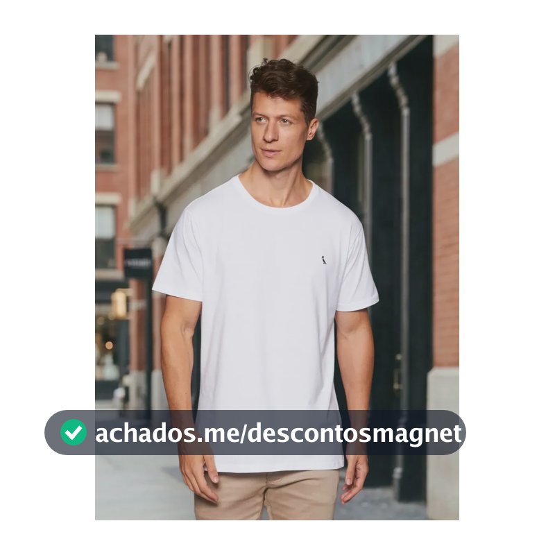 Camiseta Regular Vento Reserva Masculina Branco Liso M