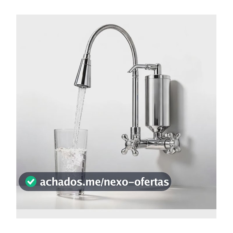 Torneira Cozinha Parede Filtro Gourmet Flexível 2 Modos Luxo Prateado - Estilo 2 Brilhante