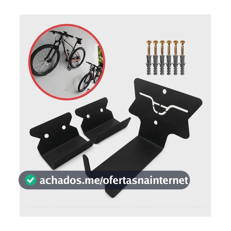 Suporte Bike Parede Horizontal Mtb Speed Reforçado Preto
