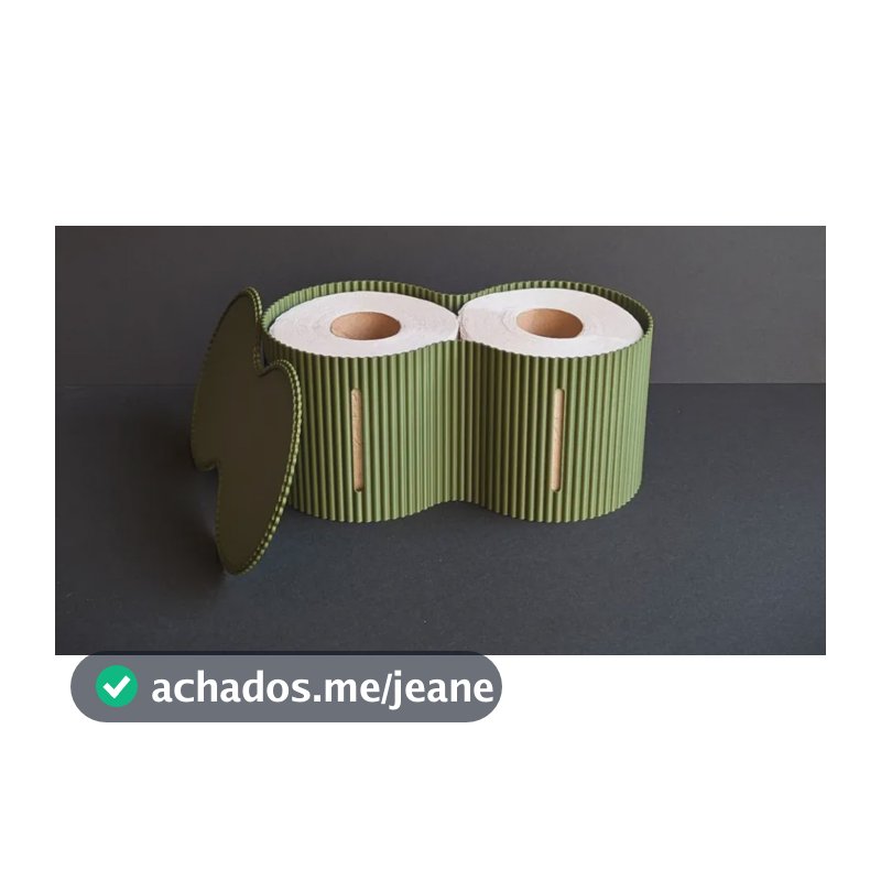 Caixa Elegante Porta 2 Papel Higiênicos Premium Verde