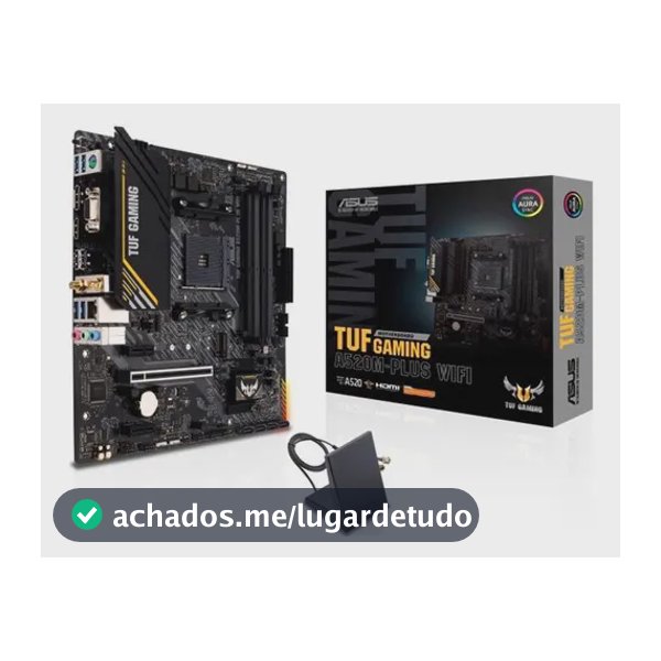 Placa Mãe Asus Para Amd Am4 Tuf Gaming A520m-plus Wifi Matx Preto