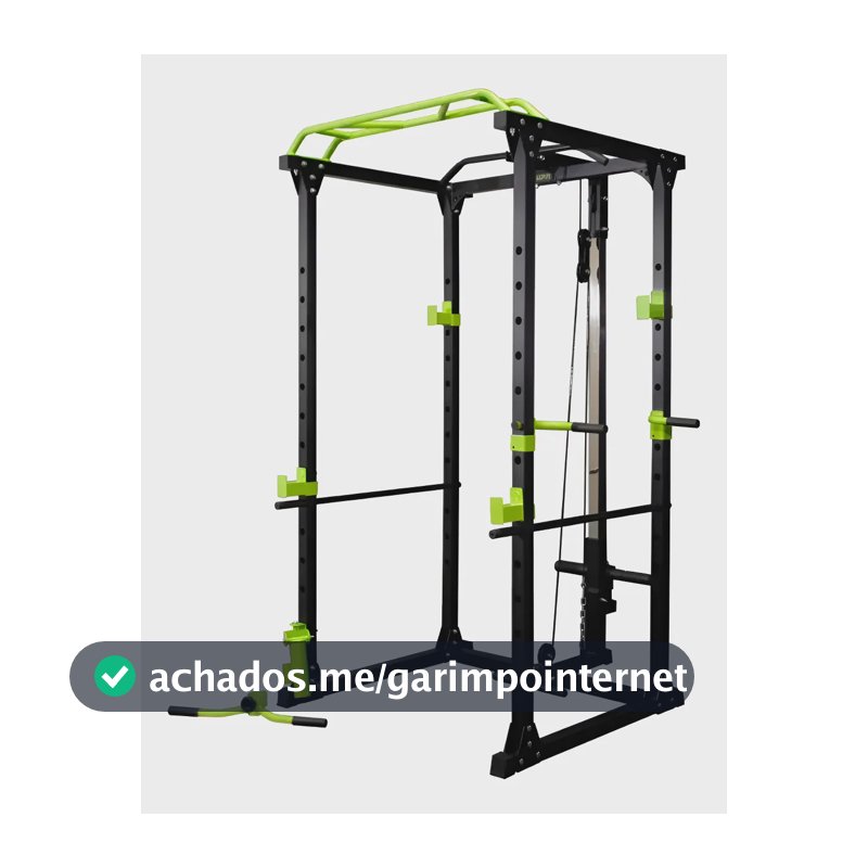 Power Rack Agachamento Supino Com Polia Alta E Baixa Uplift Preto