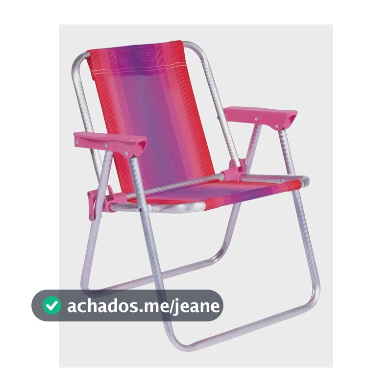 Cadeira Praia Infantil Mor Alumínio Até 30kg Piscina Campo Cor Rosa