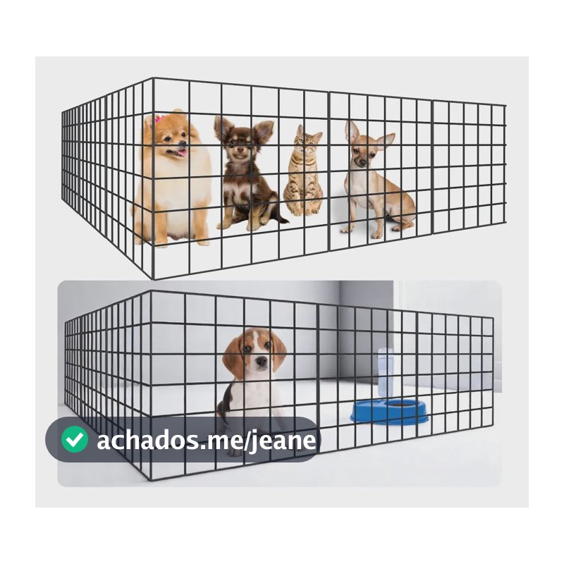 Grade Pet Cercadinho Cercado De Filhotinho Cerca 1,80 Metros Cor Preto