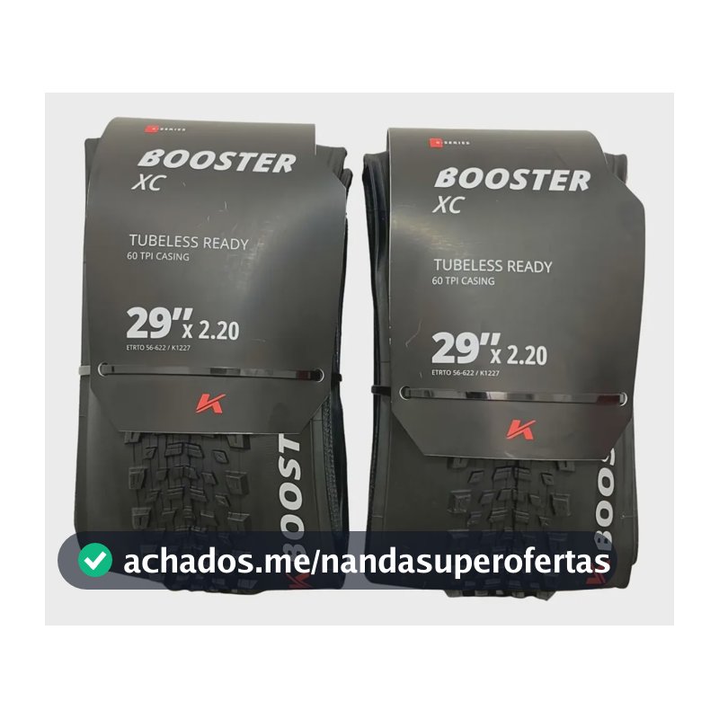Par Pneus Bike Mtb Tubeless Kenda Booster Xc 29x2.20 Kseries Preto