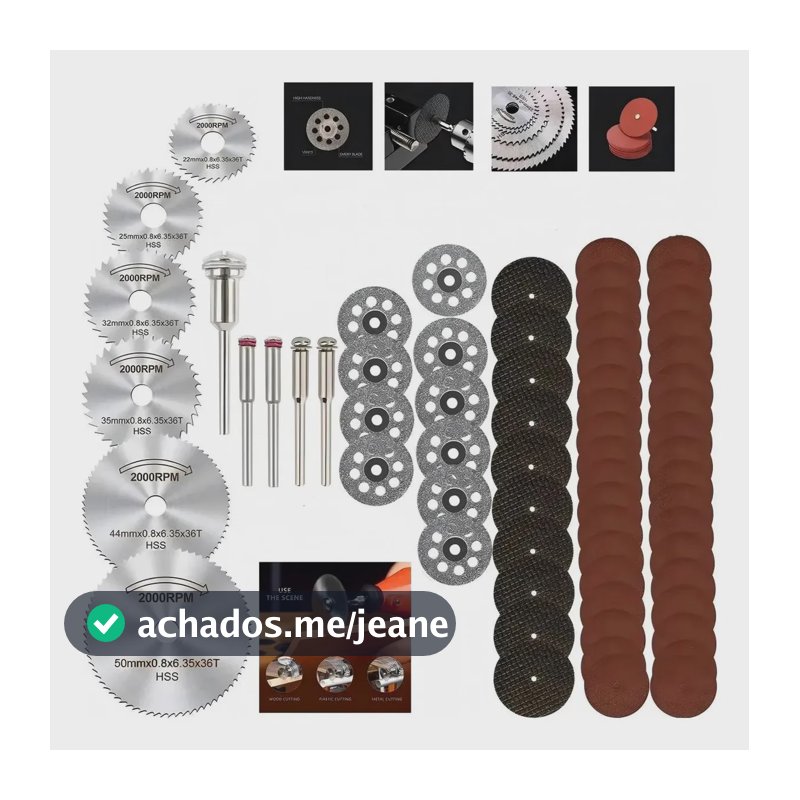 Kit Discos de Corte para Micro Retífica Perfin com 67 Peças