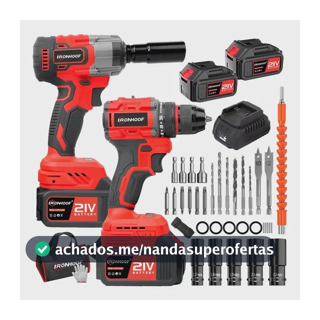 Kit 2 Chaves De Impacto Parafusadeira Furadeira 2 Bateria
