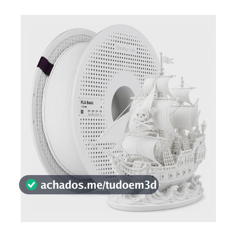 Filamento Pla Bambu Lab Lite C/ Carretel Impressão 3d 1kg Branco Lite