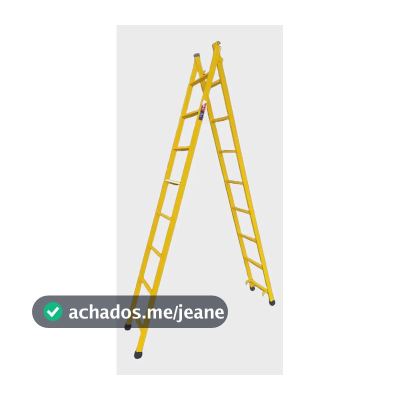 Escada Extensiva 8/16 Degraus 4,10m 3 Em 1 Em Aço Amarelo