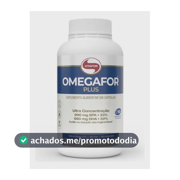 Ômega 3 Vitafor Omegafor Plus em cápsula Sem sabor x 240g de 240 un