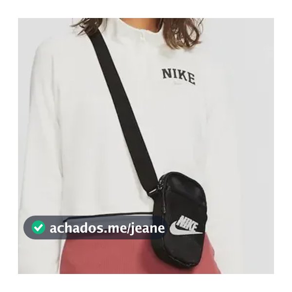 Bolsa Transversal Nike Heritage Preta Preto