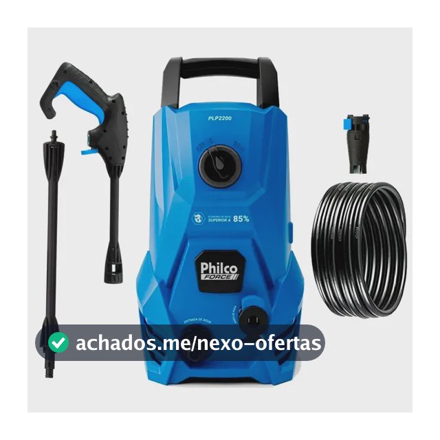 Lavadora De Alta Pressão Jato Compacta Philco Plp2200 1300w 1300 Psi/libras 312l/h Lança Regulável 127v
