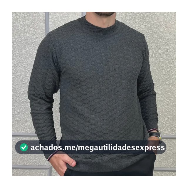 Suéter Masculino Blusa De Frio Tricô Lã Social Casual Liso
