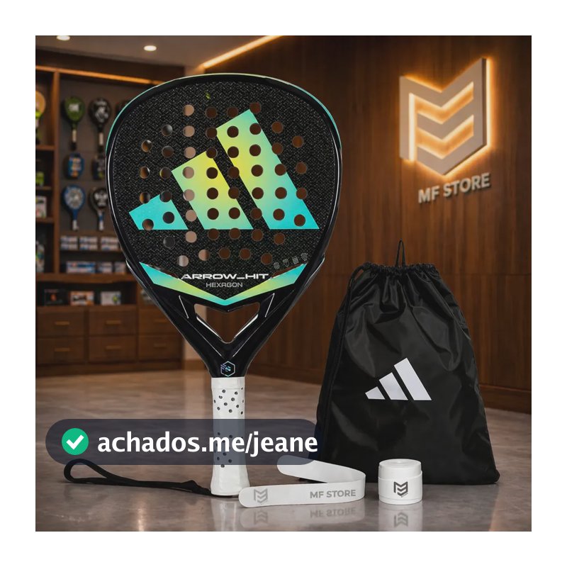 Raquete De Padel adidas Arrow Hit Hexagon Ltd 2026 + Brinde Preto