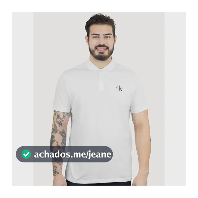 Polo Calvin Klein Jeans Piquet Regular Light Re Issue Branca