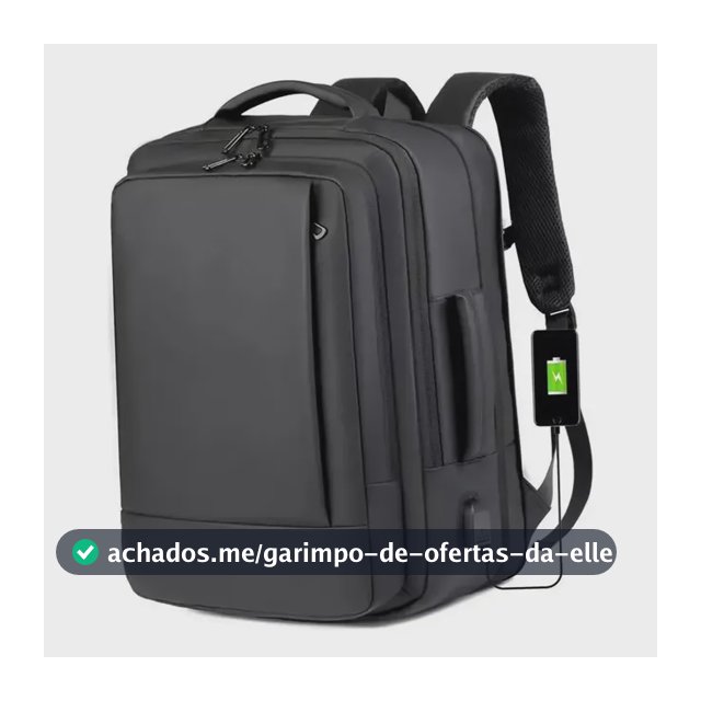 Mochila jiesipote-9242 À Prova D'água Reforçada Expansível Cor Preto