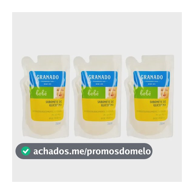 Kit 3 Sabonetes Líquidos Granado Bebê Glicerina Tradicional 250ml Refil