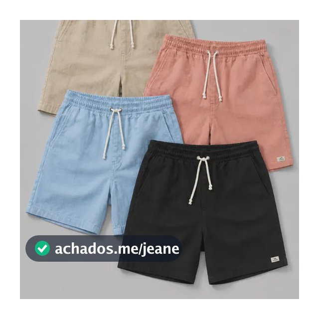 Kit 4 Short Linho Mauricinho Masculino Bermuda Esporte Fino