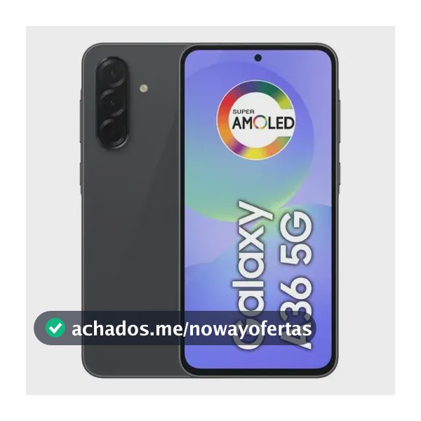 Smartphone Samsung Galaxy A36 5G 128GB 6GB RAMCâmera Tripla Traseira de até 50MP Selfie 12MP Tela 6.7" - Preto