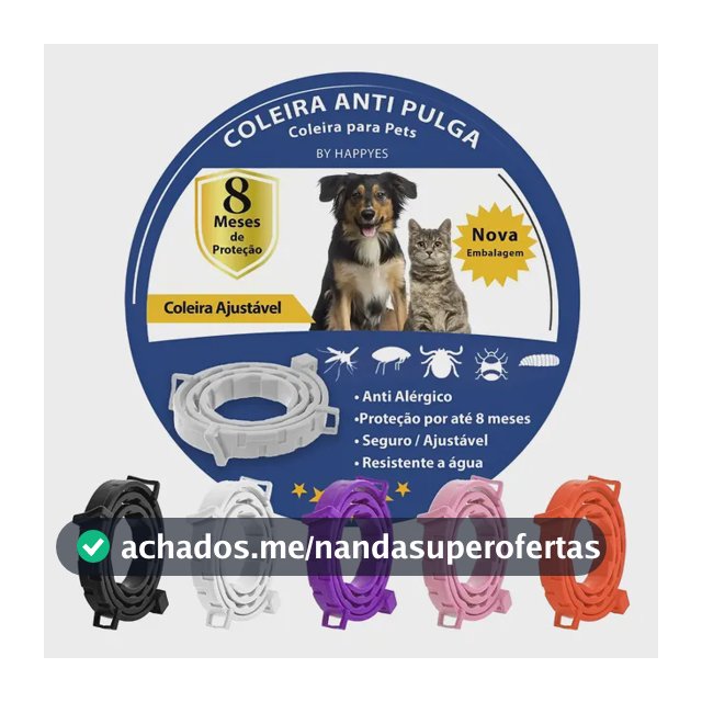 Coleira Antipulga Carrapato Leishmaniose Cão Antiparasitário