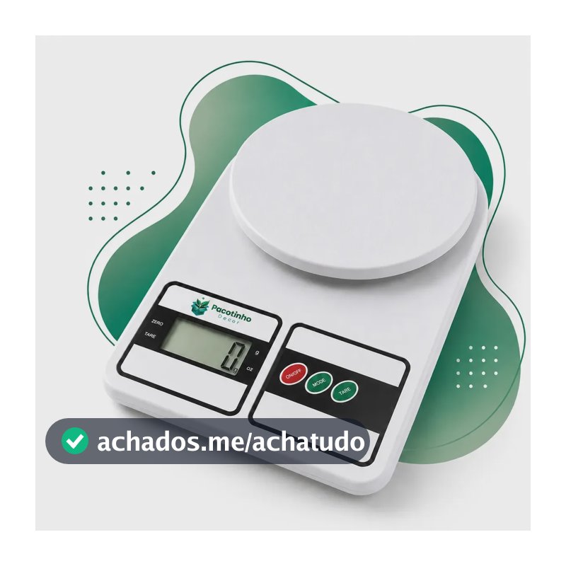 Balança Digital Precisão 10kg Cozinha Fitness Dieta Confeitaria Profissional Branca Pacotinho Decoração