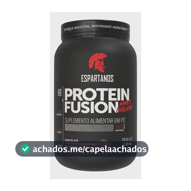 Proteína Espartanos Sports Protein Fusion Whey Isolate sabor Chocolate x 1.8kg