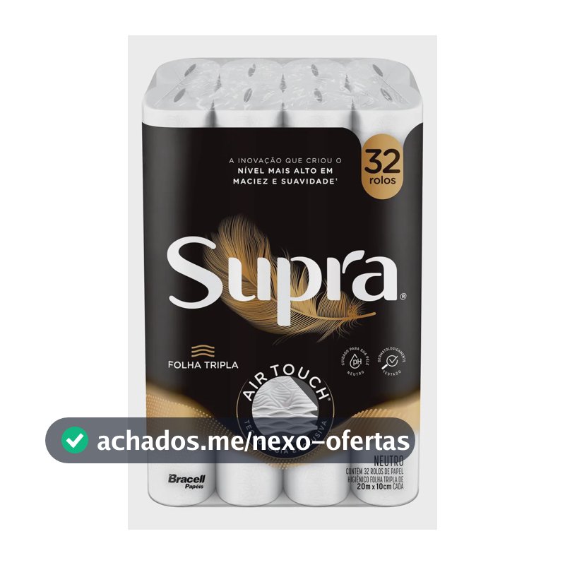 Papel Higiênico Supra Papel Higiênico Supra Folha Tripla De 32 Un