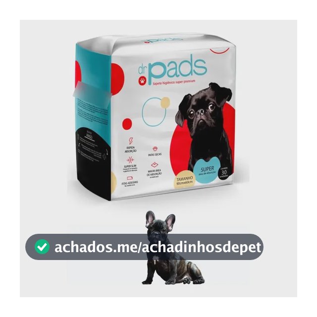 Tapete Higiênico Absortec Dr. Pads 90x60 30 Unidades Cães Com Odor