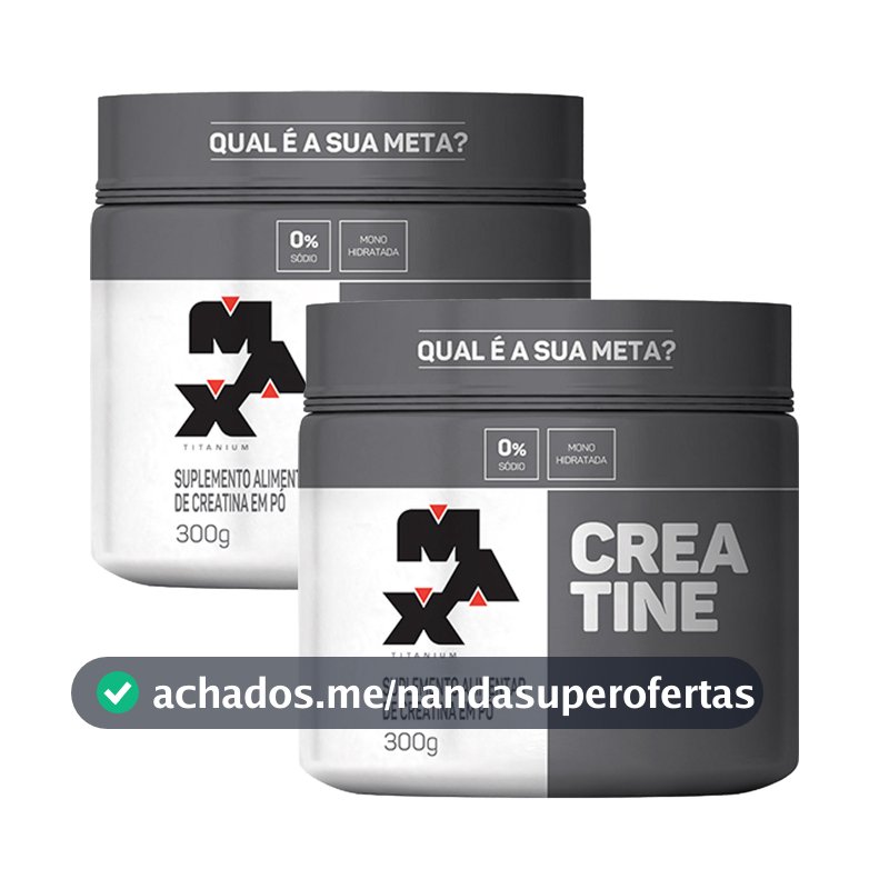 Creatina Max Titanium em pó Sem sabor x 300g 2 un