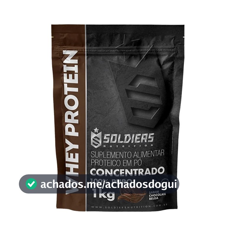Proteína Soldiers Nutrition Suplementação Whey Protein em pó sabor Chocolate x 1kg