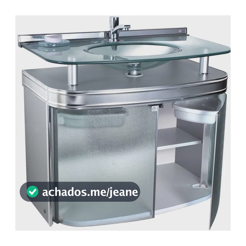 Gabinete banheiro Cris Metal Cris-Master cromado