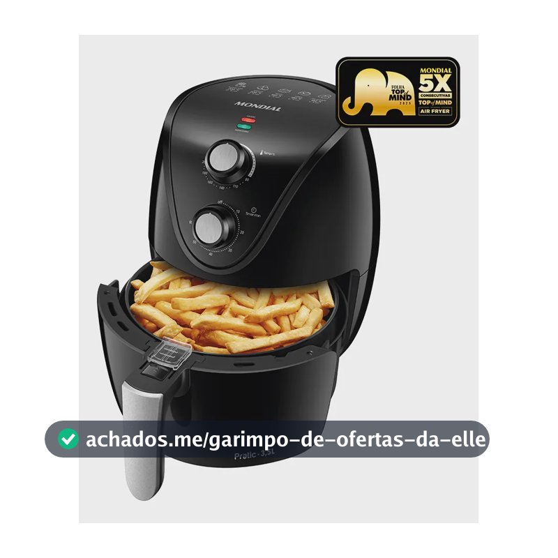 Fritadeira Sem Óleo Air Fryer 3,5L Mondial 1500W AF-31