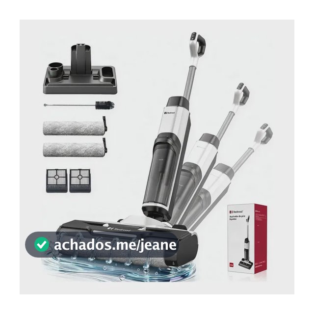 Aspirador De Pó Vertical e Sem Fio Redroad W15 Seco Úmido Aspirador Vertical Passapano 200W 910ml Branco