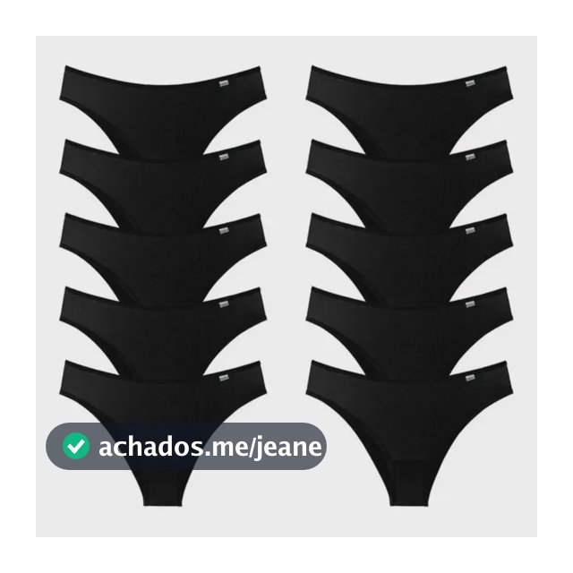 Kit 10 Calcinhas Biquíni Microfibra Del Rio Adulto Feminino